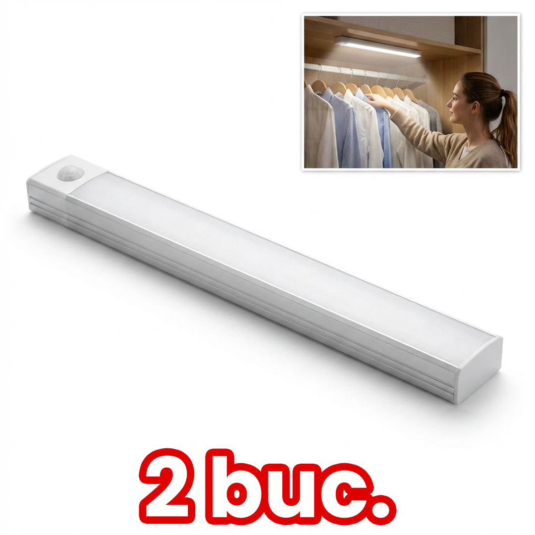 Lampă LED cu Senzor de Mișcare și Magnet – Iluminare Automată Oriunde Ai Nevoie