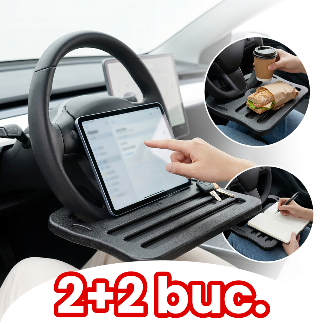 Pachet 1+1 Măsuță pentru Volan Auto – Birou Portabil și Spațiu de Masă pentru Orice Situație