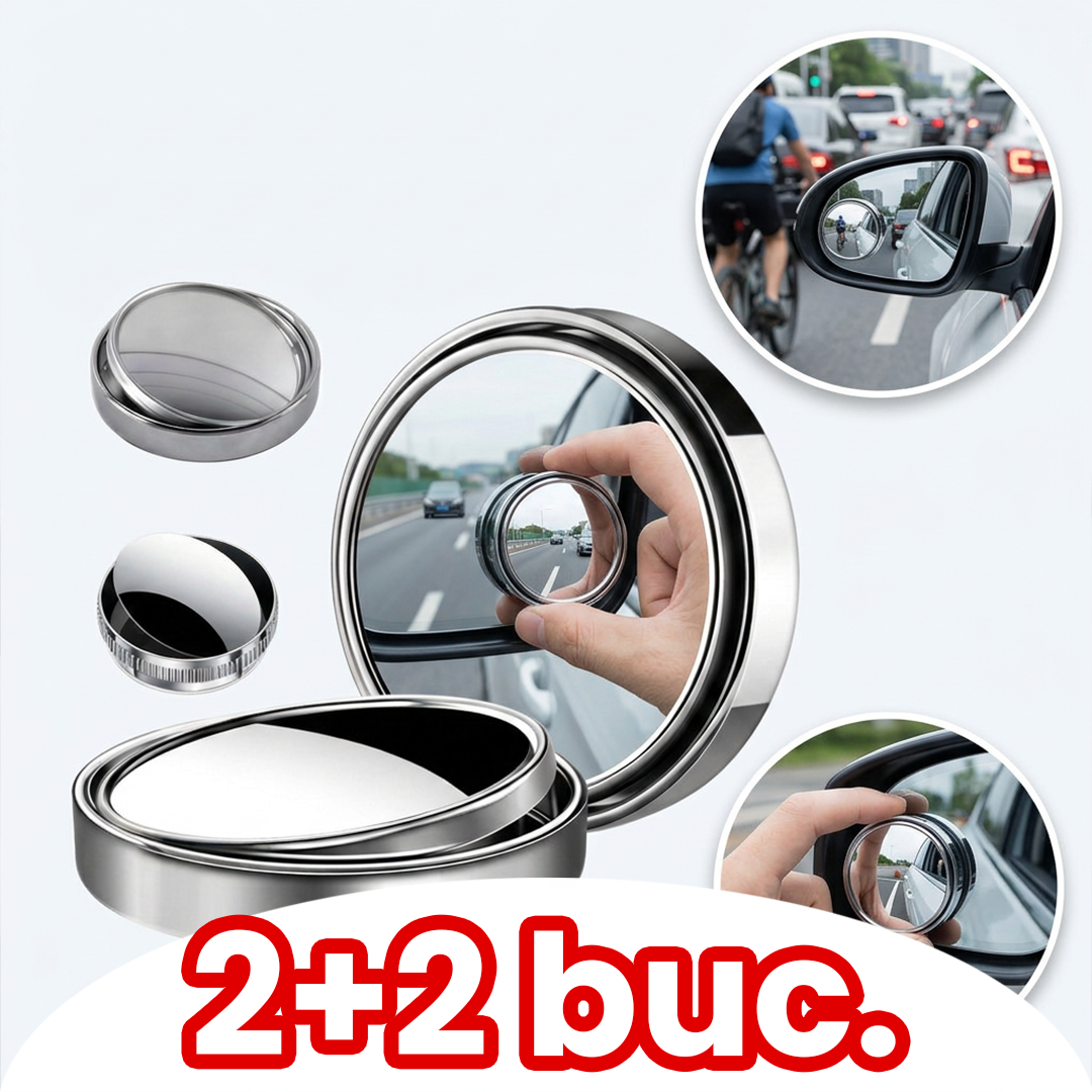 Pachet 1+1 Oglinzi Parcare cu Spatele – Vizibilitate Completă și Eliminarea Unghiurilor Moarte