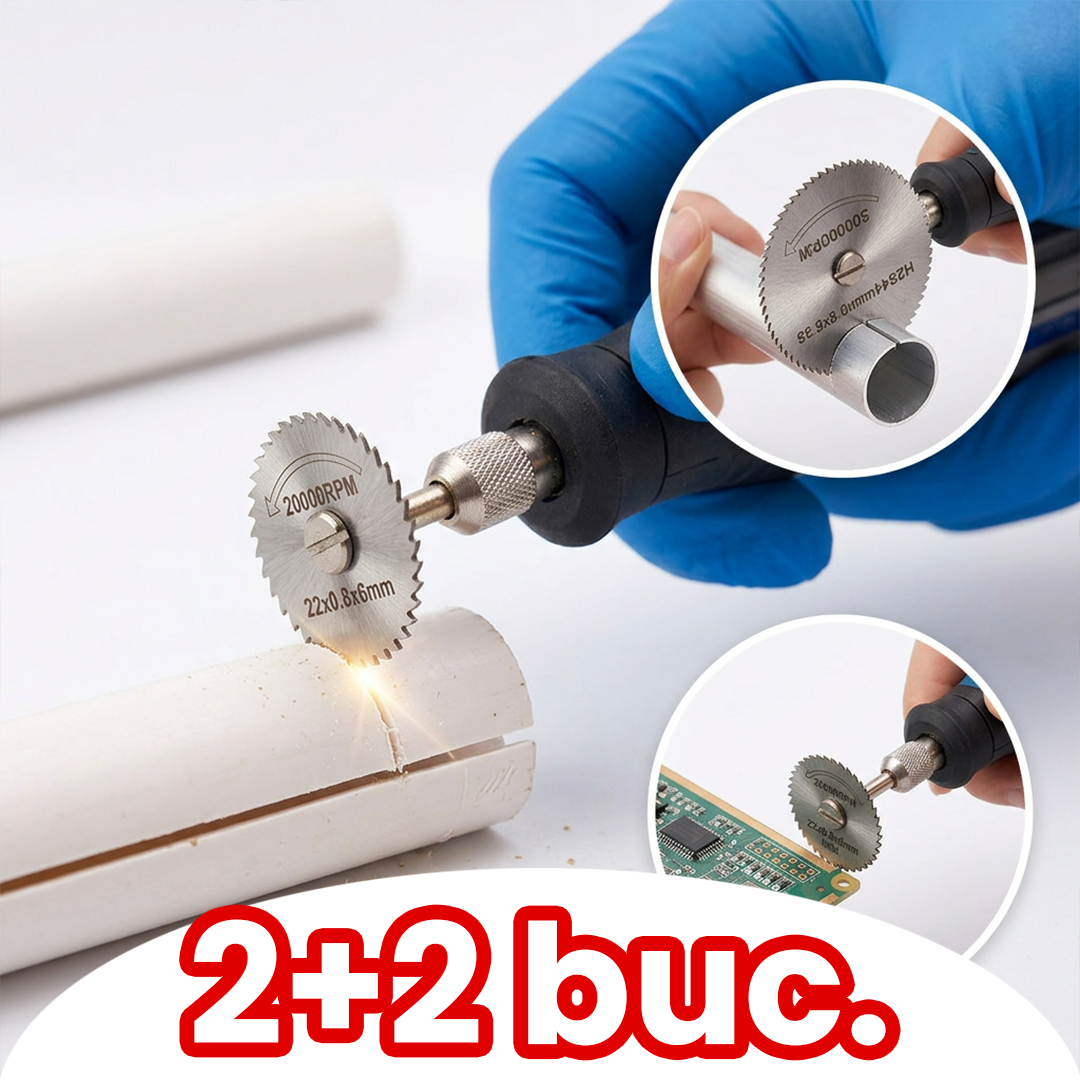 Pachet 1+1 Set Mini Discuri de Tăiat pentru Bormașină – Precizie Constantă și Tăieri Fine Fără Întreruperi