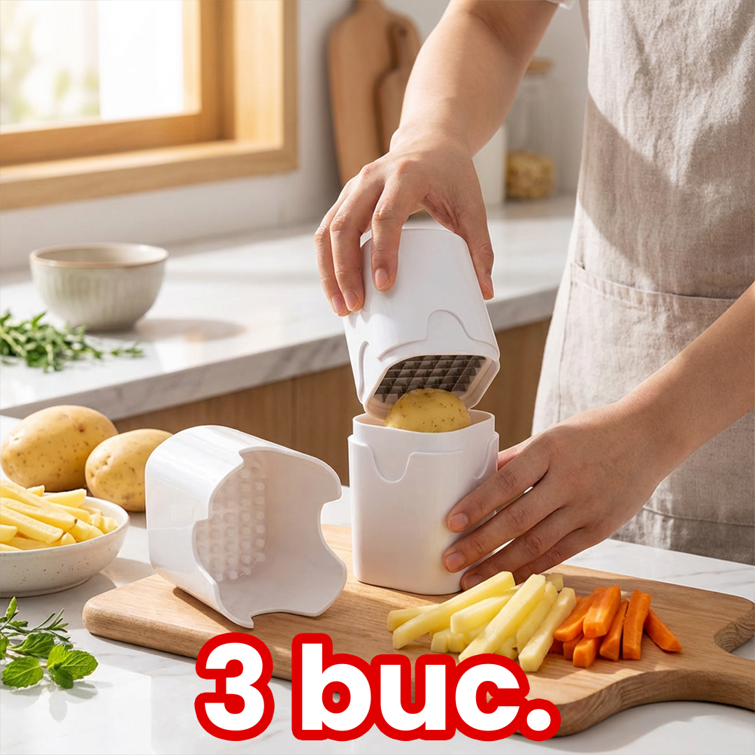 Cutter pentru Cartofi Prăjiți – Taie Perfect și Rapid în Secunde
