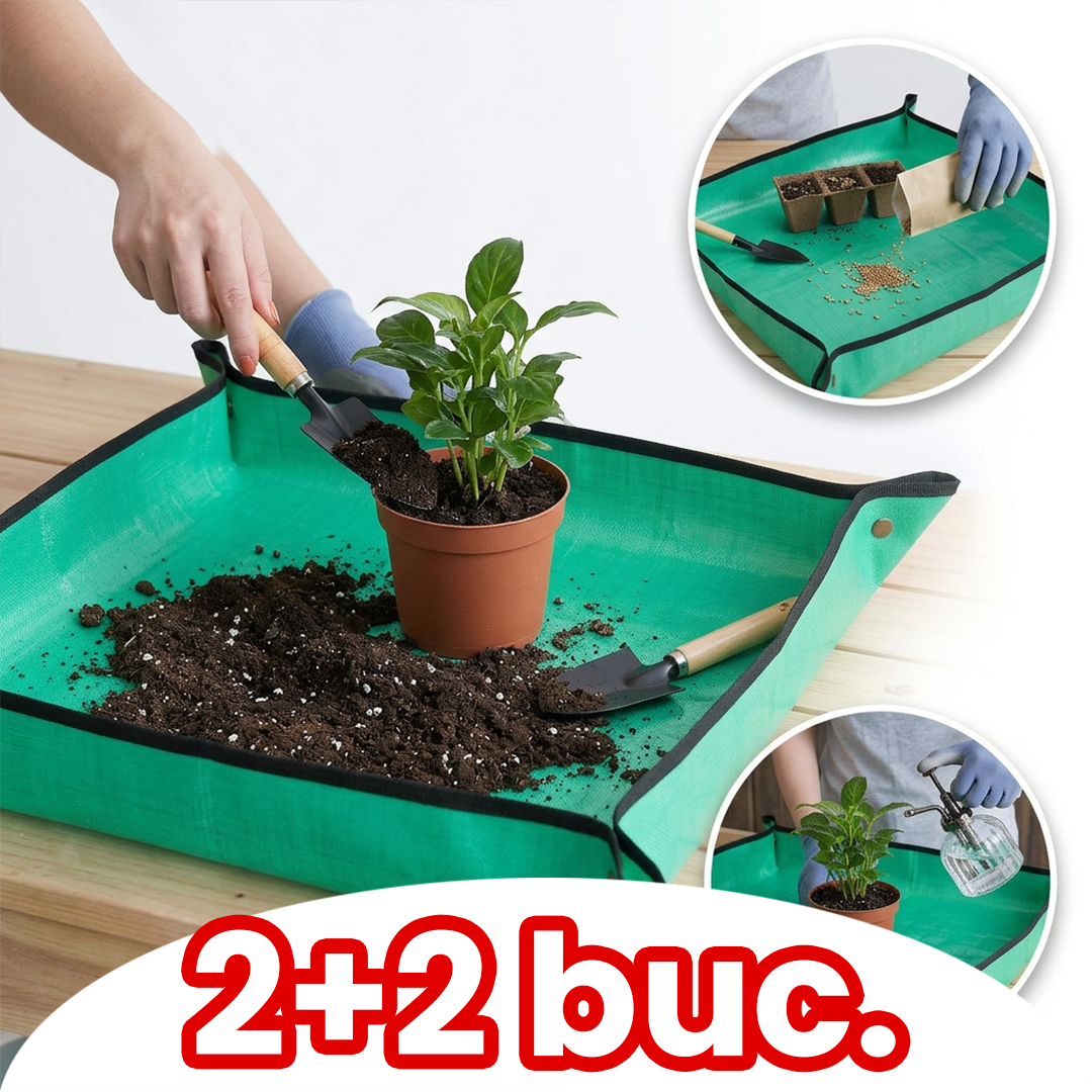 Pachet 1+1 Covoraș de Plantare pentru Grădinărit – Protejează Suprafețele și Elimină Mizeria la Replantare