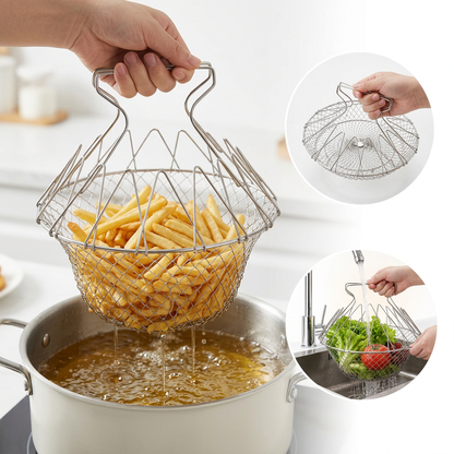 1+1 Cos de gatit universal pliabil din inox