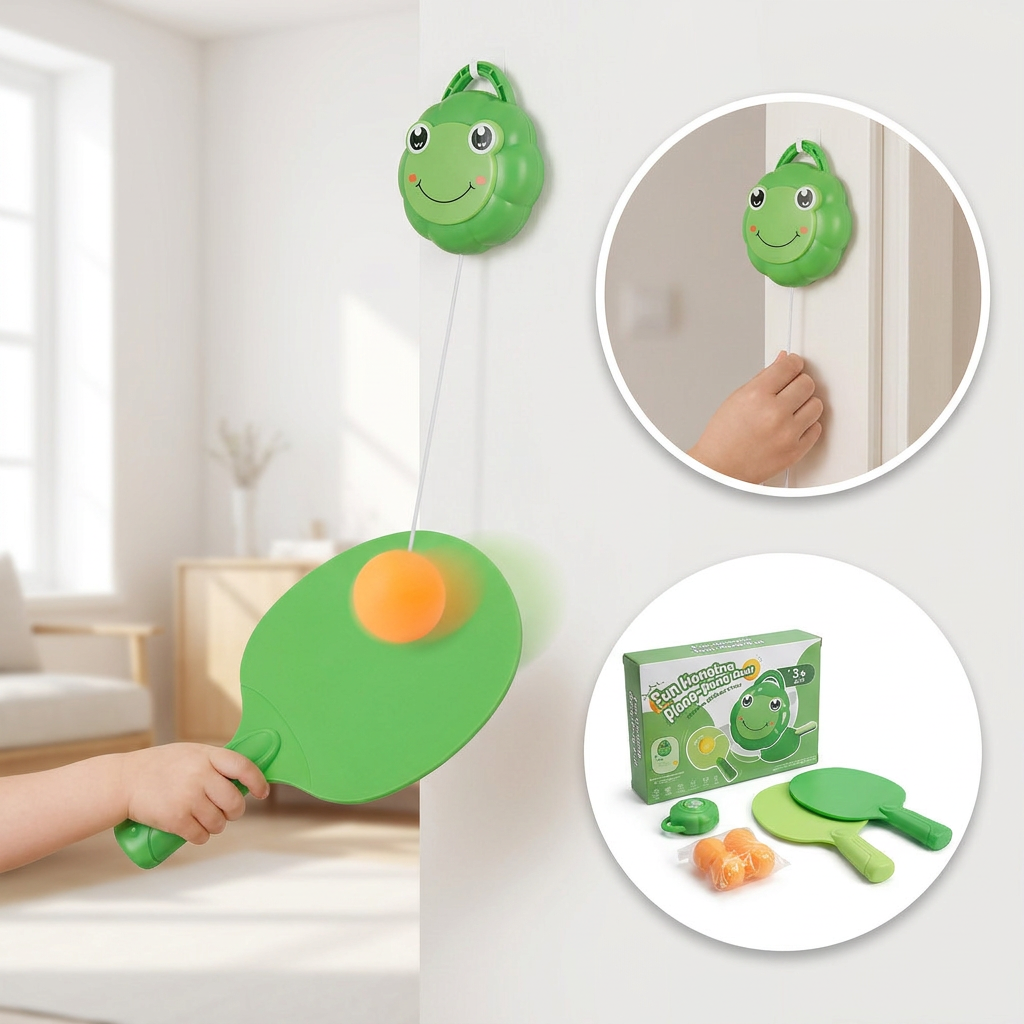 1+1 Palete Tenis Copii | Set Palete Tenis | Activitate Indoor pentru Familie, Copii și Relaxare Activă
