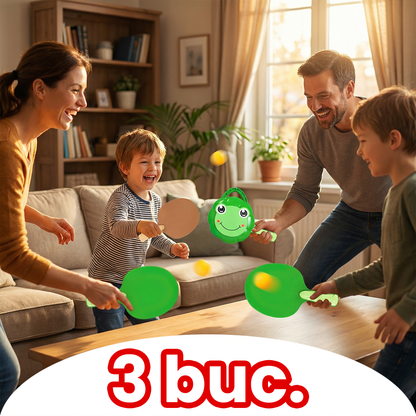 1+1 Palete Tenis Copii | Set Palete Tenis | Activitate Indoor pentru Familie, Copii și Relaxare Activă