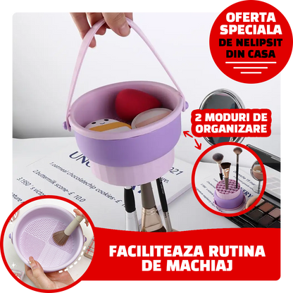 Suport uscare si depozitare pensule machiaj