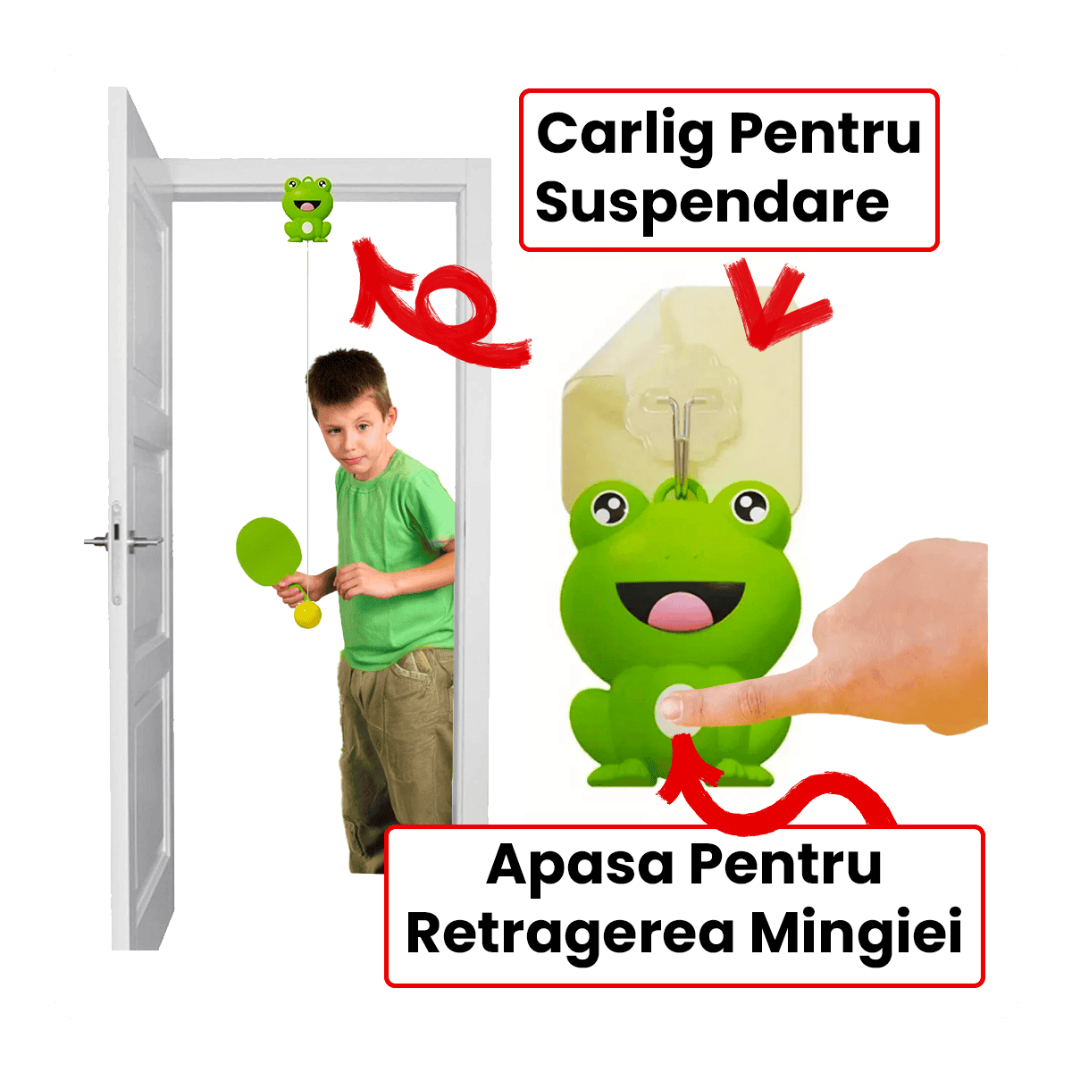 1+1 Palete Tenis Copii | Set Palete Tenis | Activitate Indoor pentru Familie, Copii și Relaxare Activă