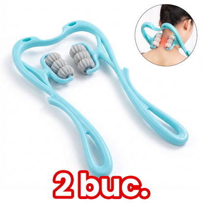 Masajor Cervical Manual cu Role – Relaxare Rapidă pentru Gât și Umeri