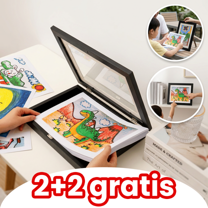 Pachet 1+1 Ramă Amintiri Desene Copii A4 – Organizează și Expune Creativitatea Fără Haos