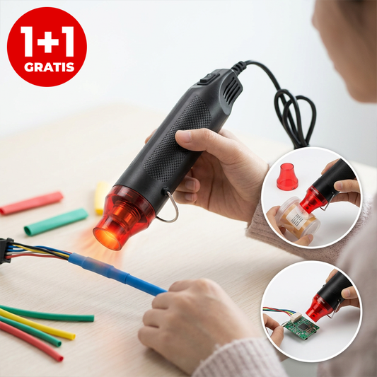 1+1 Aparat Încălzire Plastic – Mini Pistol cu Aer Cald pentru Reparații, DIY și Proiecte Creative