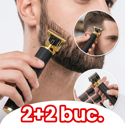 1+1 Mașină de Tuns și Ras Vintage – Precizie Profesională și Design Barbershop Premium