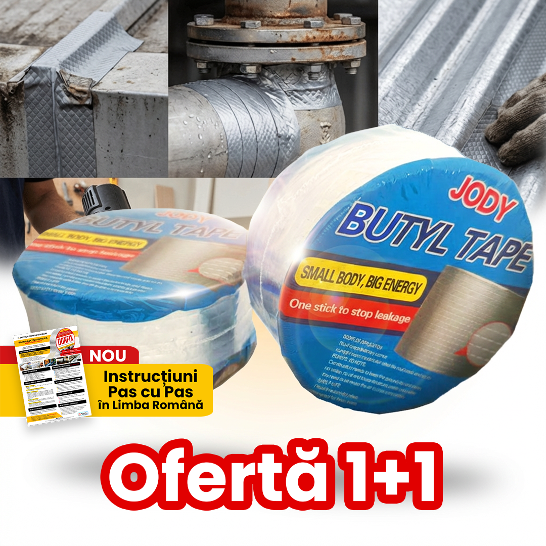 5cm x 5m | Oferta 1+1  | Banda Adeziva Rezistenta la apa Butilica | JODY