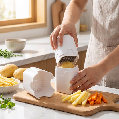 Cutter pentru Cartofi Prăjiți – Taie Perfect și Rapid în Secunde