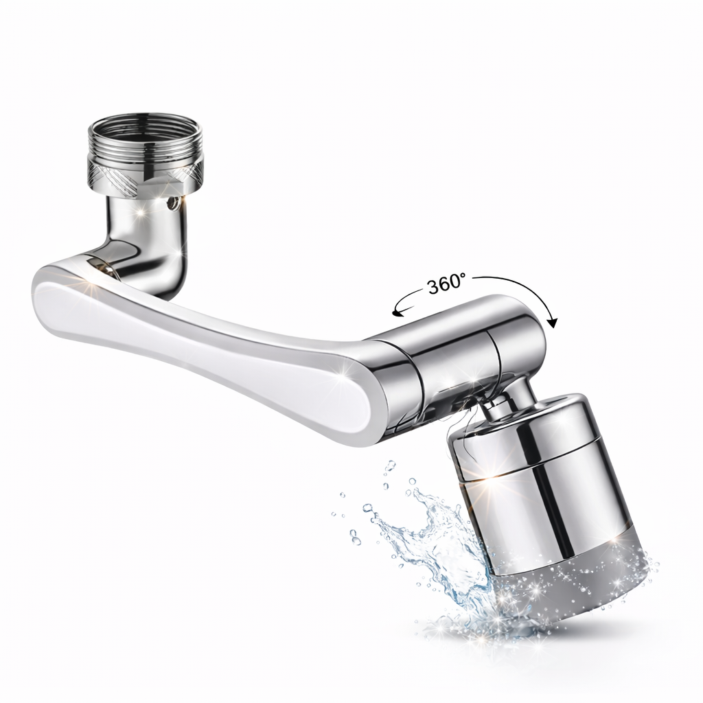 Pachet 1+1 Extensie Robinet 360° din Metal – Control Total al Apei în Bucătărie și Baie