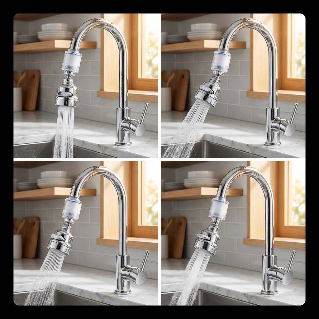Extensie robinet cu filtru si economisitor de apa – jet eficient, consum redus