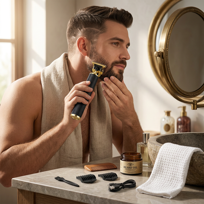 1+1 Mașină de Tuns și Ras Vintage – Precizie Profesională și Design Barbershop Premium