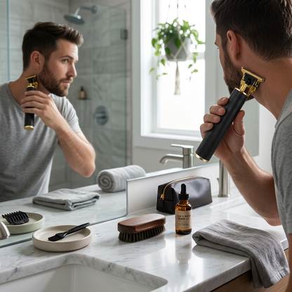 1+1 Mașină de Tuns și Ras Vintage – Precizie Profesională și Design Barbershop Premium