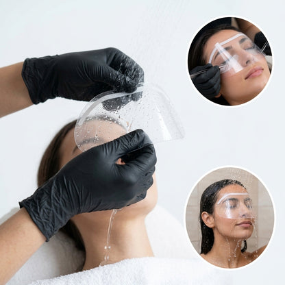 Mască Protecție Gene & Vizieră Ochi – Protecție Totală pentru Fixativ, Microblading și Extensii Gene