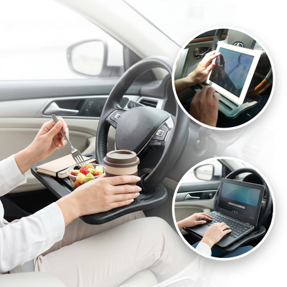 Măsuță pentru Volan Auto Multifuncțională – Birou Portabil pentru Laptop, Mâncare sau Organizare