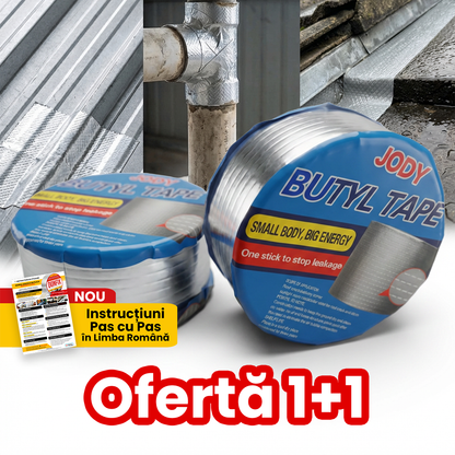 Oferta 1+1 | 5cm x 5m | Banda Adeziva Rezistenta la apa Butilica | JODY