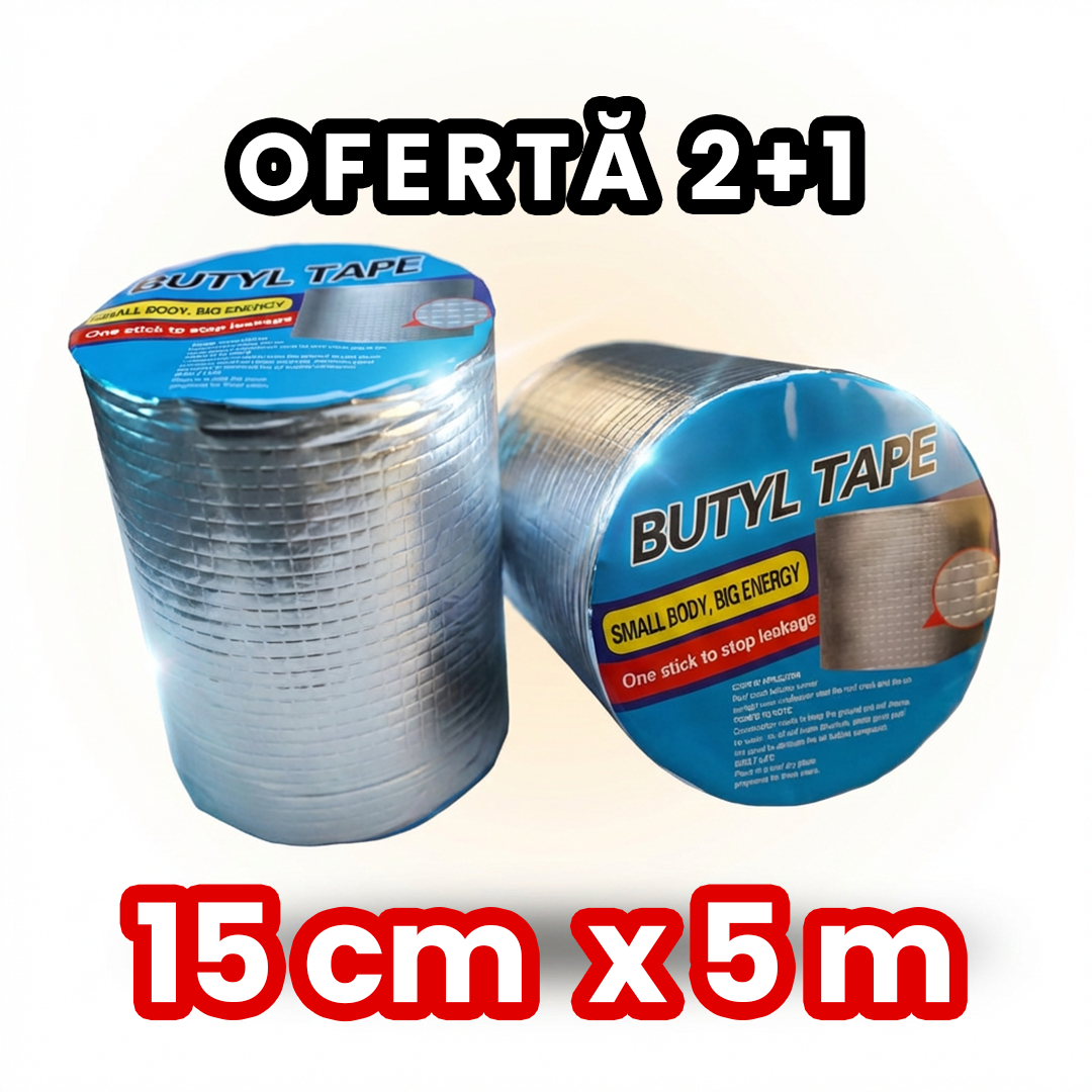 Oferta 2+1 | 15cm LATIME | Banda Adeziva Rezistenta la apa Butilica | JODY