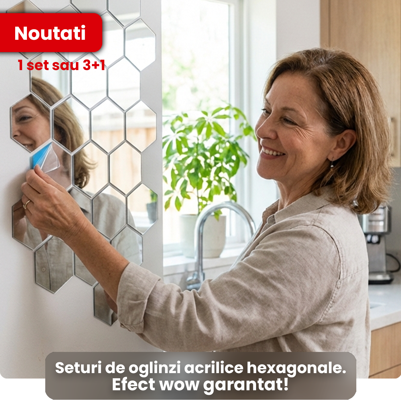 Oglinzi Acrilice Hexagonale