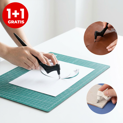 Pachet 1+1 Cutter Precizie cu Lamă Rotativă 360° + Planșă Tăiere A4 – Control Total pentru Proiecte Craft