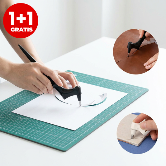 Pachet 1+1 Cutter Precizie cu Lamă Rotativă 360° + Planșă Tăiere A4 – Control Total pentru Proiecte Craft