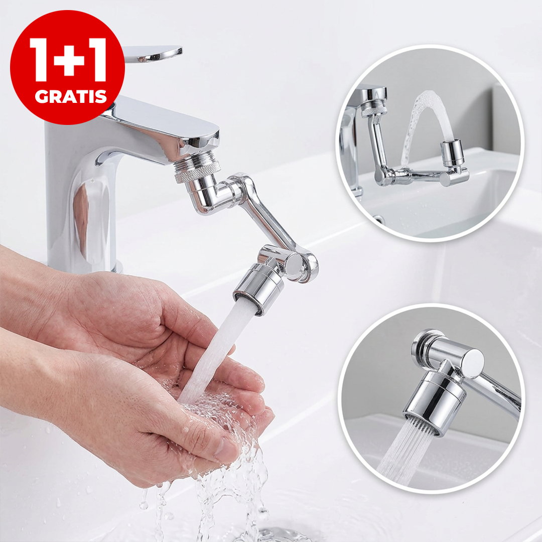 Pachet 1+1 Extensie Robinet 360° din Metal – Control Total al Apei în Bucătărie și Baie