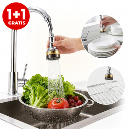 Pachet 1+1 Extensie Robinet Flexibilă Metalică – Control Total al Apei și Fără Stropi în Bucătărie sau Baie
