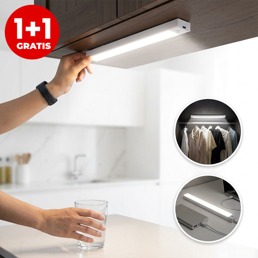 Pachet 1+1 Lampă LED cu Senzor de Mișcare și Magnet – Iluminare Automată în Două Zone Fără Efort