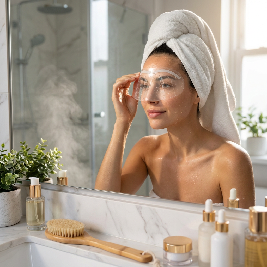 Pachet 1+1 Mască Protecție Gene & Vizieră Ochi – Protecție Completă pentru Rutina Beauty și Proceduri Profesionale