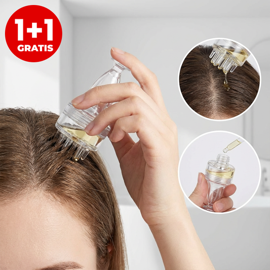 Pachet 1+1 Aplicator Ulei pentru Scalp cu Bilă – Aplicare Precisă, Masaj Relaxant și Fără Risipă