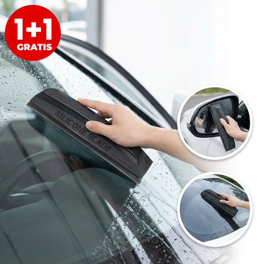 Pachet 1+1 Racletă din Silicon pentru Geamuri Auto – Ștergere Rapidă și Fără Urme pe Orice Suprafață