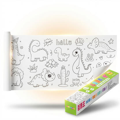 Rola cu Desene de Colorat - Dinozauri