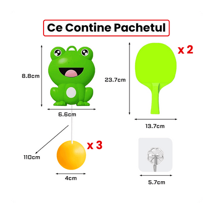 1+1 Palete Tenis Copii | Set Palete Tenis | Activitate Indoor pentru Familie, Copii și Relaxare Activă