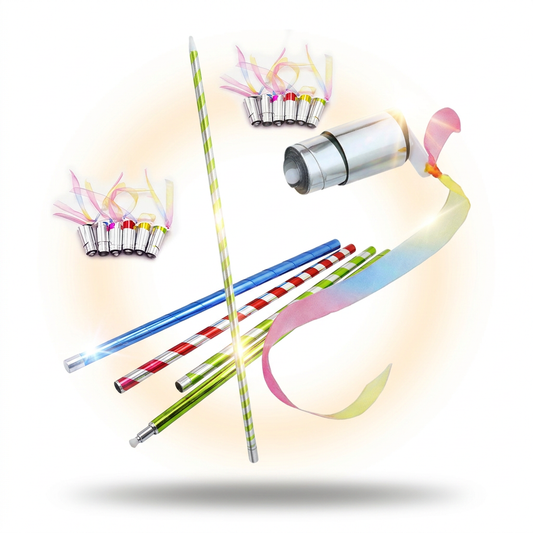 Set 3 Baghete Magice Telescopice Multicolore – Efect WOW Instant pentru Petreceri și Distracție