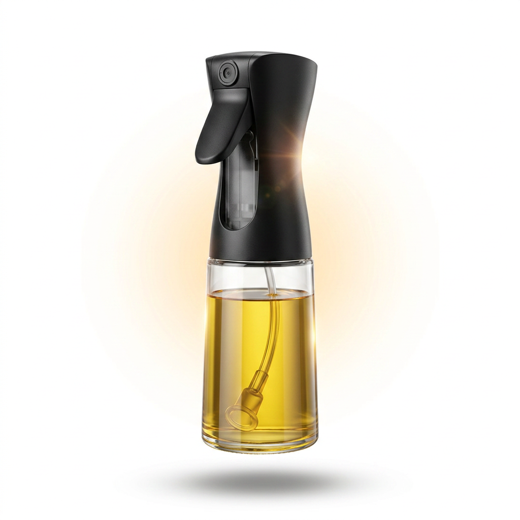 Sticlă cu Pulverizare Ulei 200ml – Spray Fin pentru Gătit Uniform și Control Total al Cantității