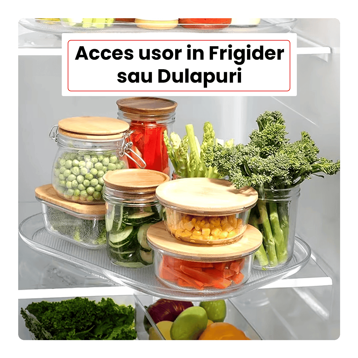 Organizator Rotativ pentru Frigider sau Dulap