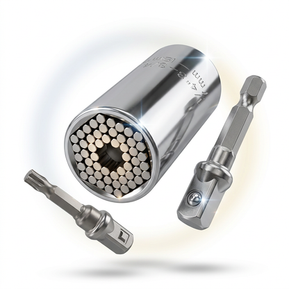Tubulară Universală 7-19mm cu Adaptor pentru Bormașină – O Singură Cheie pentru Toate Dimensiunile