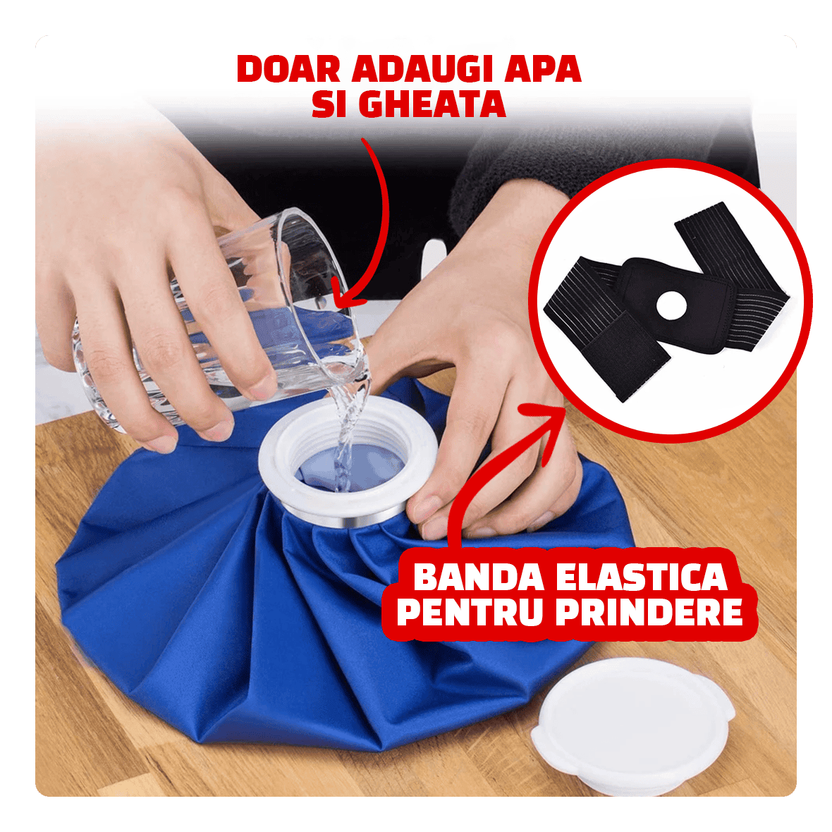 Compresa cu apa calda/rece pentru dureri