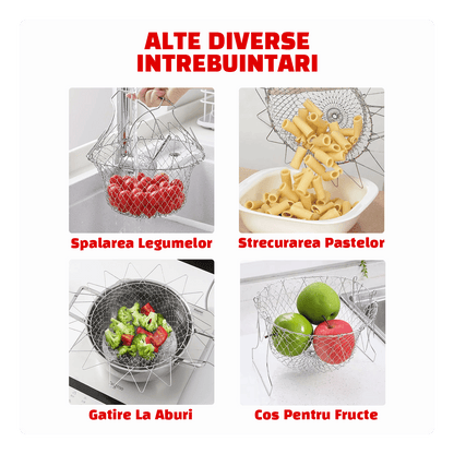1+1 Cos de gatit universal pliabil din inox