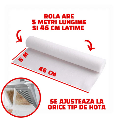 Pachet 1+1 Filtru Hotă Bucătărie 5m – Protecție de Lungă Durată împotriva Grăsimii și Mirosurilor