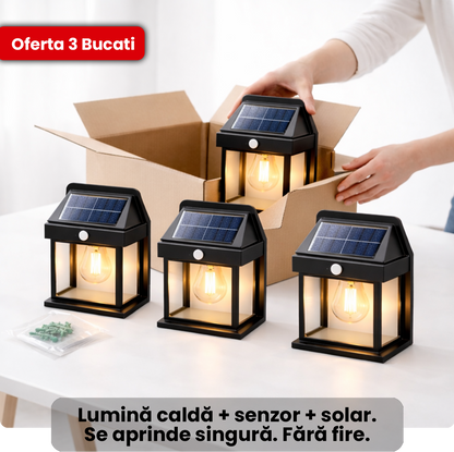 Set 3 x Lampa Solara cu bec