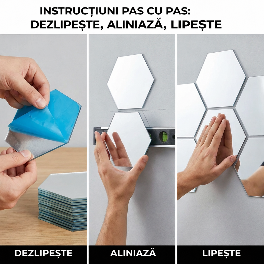 Oglinzi Acrilice Hexagonale