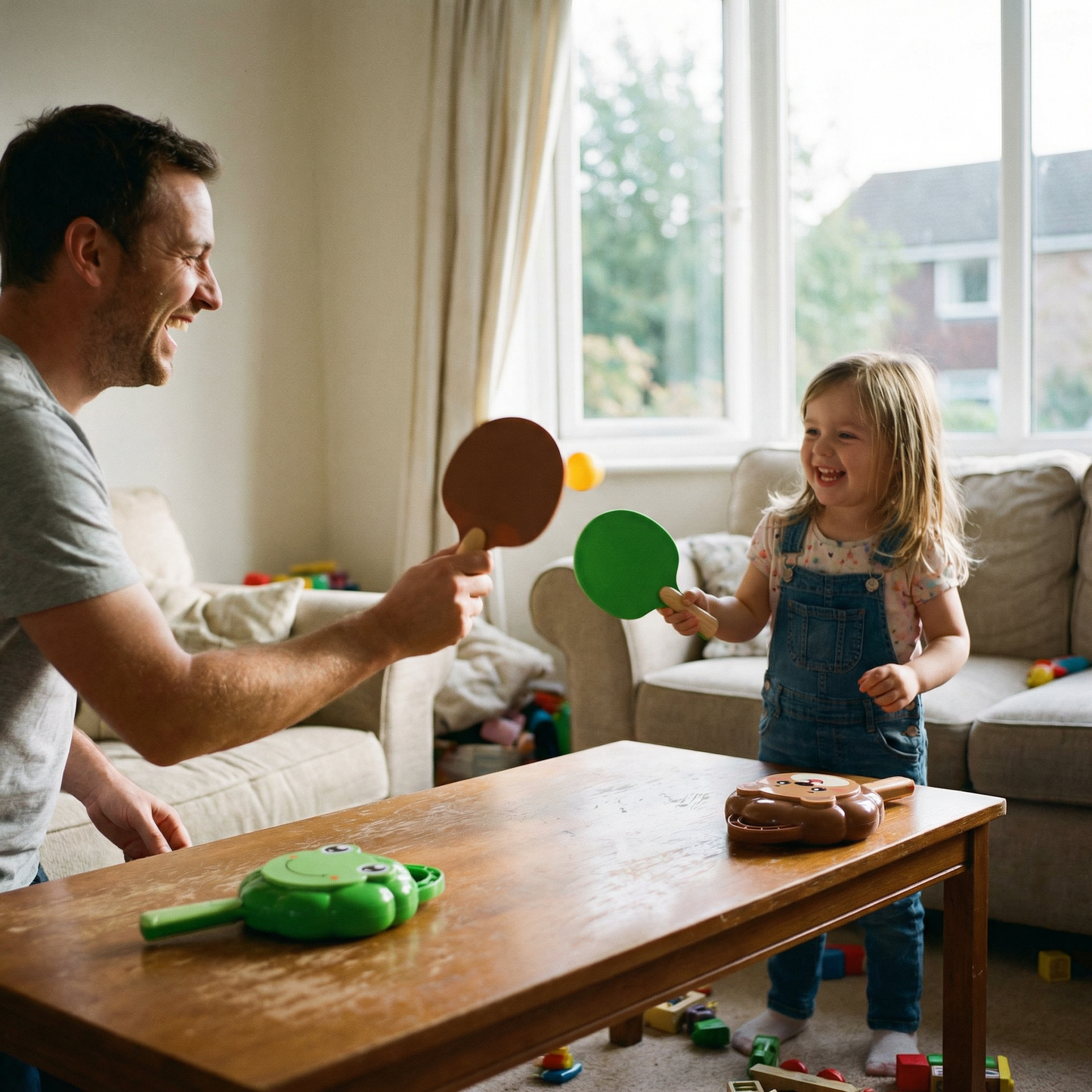 1+1 Palete Tenis Copii | Set Palete Tenis | Activitate Indoor pentru Familie, Copii și Relaxare Activă
